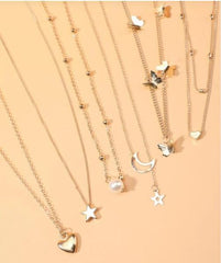 Sparkles4u Fashion 5-7 Pcs Combo Latest Stylish Western Necklace Set for Women Pendant Necklace Gifts for Girls & Women