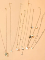 Sparkles4u Fashion 5-7 Pcs Combo Latest Stylish Western Necklace Set for Women Pendant Necklace Gifts for Girls & Women