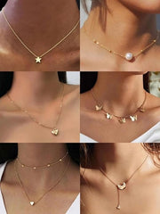 Sparkles4u Fashion 5-7 Pcs Combo Latest Stylish Western Necklace Set for Women Pendant Necklace Gifts for Girls & Women