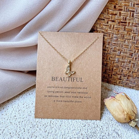 Sparkles4u New Fancy Korean Style Butterfly Necklace With Chain For Girls And Women