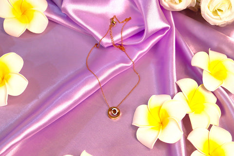 Sparkles4u Gift Boho Bohemian Vintage Double Ring Pendant Locket Necklace Neck Chain for Girls Fashion Jewellery for Women and Girls