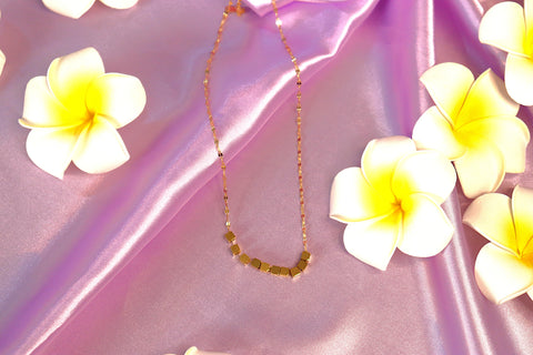 Sparkles4u Cube Shape Pendant Solitaire Gold Silver Rose Gold Necklace Valentine Anniversary Gift for Girls and Woman