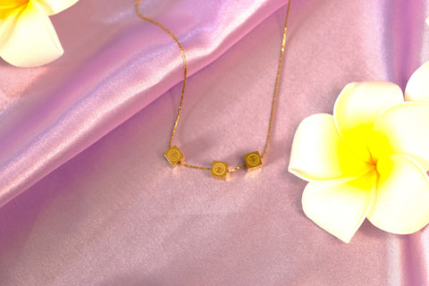 Sparkles4u Pendant For Girls Women Ladies girlfriend Wife Trendy Smiley Cubes Necklace locket long chain gold cubes Necklace Pendants chains western Valentine gifts Birthday lovers