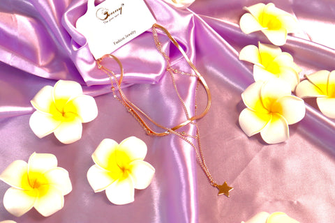 Sparkles4u Latest Star Pendant MultiLayered Western Golden Neck Chain Pendant Necklace Jewellery for Women and Girls