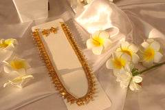 Nitya Kundan Royal Gold-Plated Indian Bridal Jewelry Set Long Jewelry Traditional Jewelry Set Antique Necklace Set with Earrings For Women