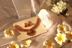 Nitya Kundan Graceful Gold-Plated Pink and Green studded chokar Jewelry Set  Antique Necklace Set with Earrings For Women