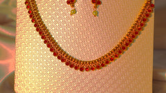 Nitya Kundan Chokar Jewelry Set for Women Gold Plated Red Stone Traditional Jewelry Set Antique Necklace Set with Earrings