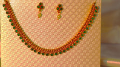 Nitya Kundan Chokar Jewelry Set for Women Gold Plated Green Stone Traditional Jewelry Set Antique Necklace Set with Earrings