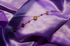 Sparkles4u Midnight & Moonlight Charm, Gold plated with black and white stone bracelet for Girls and Women