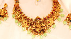 Nitya Kundan Lord Ganesha design Necklace Set for Women with Earrings for Girls and Women Stylish, Antique Jewellery set