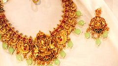 Nitya Kundan Lord Ganesha design Necklace Set for Women with Earrings for Girls and Women Stylish, Antique Jewellery set